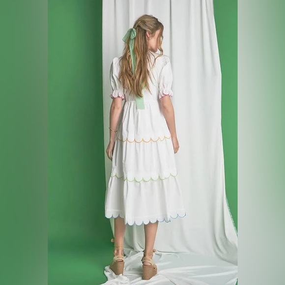 English Factory Scalloped Midi Dress - Picture 4 of 11